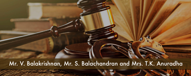 Mr. V. Balakrishnan, Mr. S. Balachandran and Mrs. T.K. Anuradha 